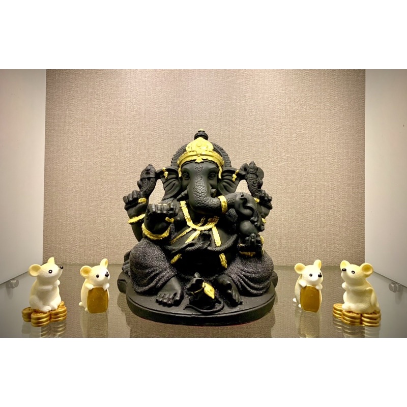 พระพิฆเนศ ปางรีนาโมจัน เนื้อนิลแท้